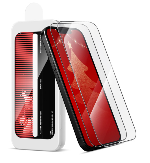 2x SURITCH edzett üveg iPhone 16e / 14 / 13 Pro készülékekhez