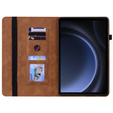 Tok Samsung Galaxy Tab S10 Lite / S10 FE / S9 FE, Wallet Pen Slot, barna