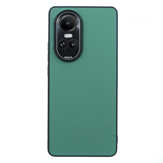 Bőr tok Oppo Reno 10 / 10 Pro, leather hybrid, zöld