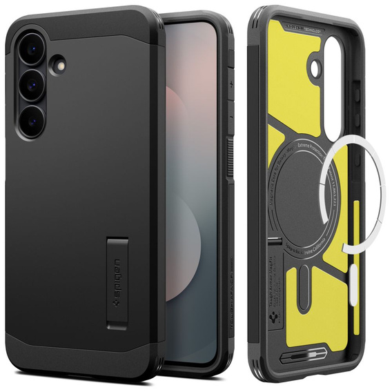 Spigen Tough Armor Mag – páncélozott tok MagSafe gyűrűvel Samsung Galaxy S25 FE készülékekhez