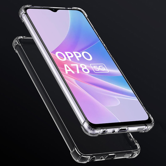 Telefontok a Oppo A78 5G, Dropproof, átlátszó