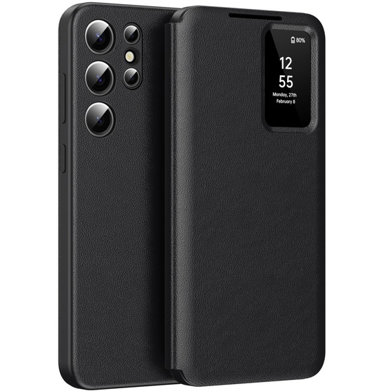 Flip tok Samsung Galaxy S22 Ultra, Smart View Wallet, fekete