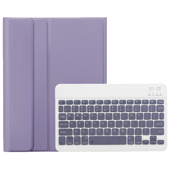 Tok + billentyűzet Samsung Galaxy Tab S9, Leather Pen Slot, lila