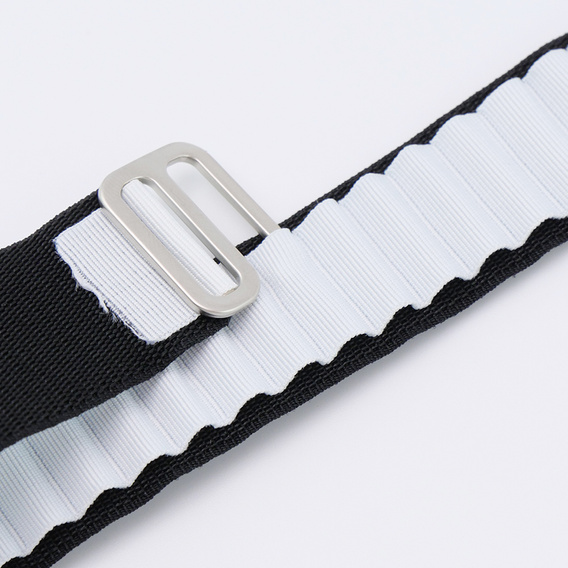Nylon szíj Apple Watch 1/2/3/4/4/5/6/7/8/SE/ULTRA 42/44/45/45/49mm, fekete / fehér