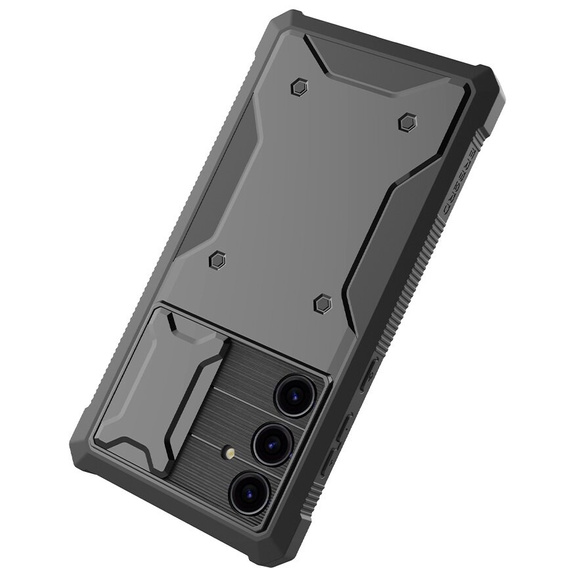 Tok Samsung Galaxy A55, ERBORD Rugged Case, fekete (két keret)