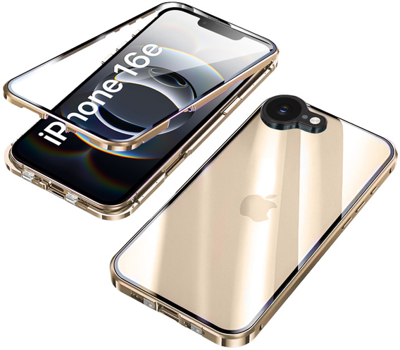 Tok iPhone 16E, Magnetic Dual Glass, arany
