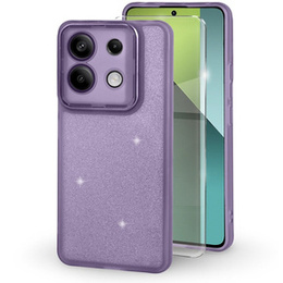 Tok Xiaomi Redmi Note 13 Pro 5G, Glittery Powder, lila + 9H edzett üveg