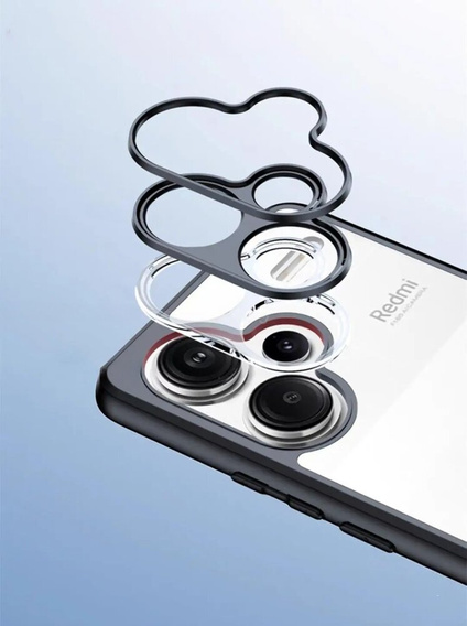 Tok Xiaomi Redmi Note 13 Pro+, Fusion Hybrid, kameravédelemmel, átlátszó / fekete