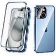 Tok iPhone 15, Magnetic Dual Glass, kék