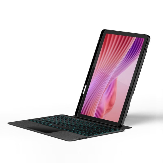 Tok + billentyűzet Lenovo Tab Plus, fekete