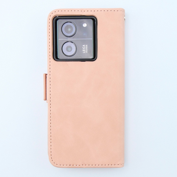 Pattintható tok a Xiaomi 13T / 13T Pro, Card Slot, rózsaszín