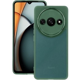 Szilikon tok Xiaomi Redmi A3, kamera védelemmel, átlátszó / zöld
