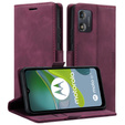 Telefontok a Motorola Moto E13 4G, ERBORD Vintage, pénztárca patenttal, piros