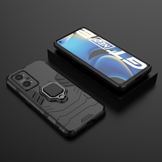 Telefontok a Realme GT 2 / Realme GT Neo 2, Kickstand Ring, fekete