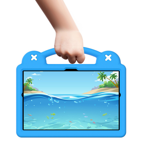 Gyermek tok Lenovo M10 X306 2 Gen / M10 Plus TB-X606 10.3 / Samsung Tab A 10.1 T510/515 / K10 X6C6, Cute Patterns, állvánnyal, kék