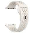 Szilikon szíj az Apple Watch 1/2/3/4/4/5/6/7/8/SE/ULTRA 42/44/45/49MM órához, bézs színű