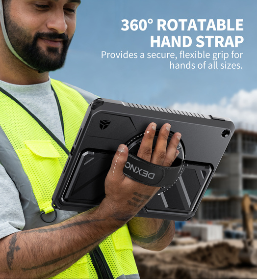 Dexnor 360° tok pánttal és tolltartóval iPad 10,2" 2021/2020/2019 (9./8./7. generáció)