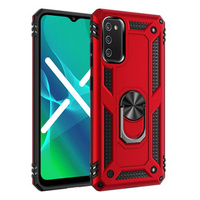 Páncélozott telefontok a Samsung Galaxy A03s, Nox Case Ring, piros