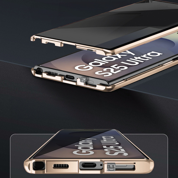 Tojás Samsung Galaxy S25 Ultra, Privacy Dual Glass, arany