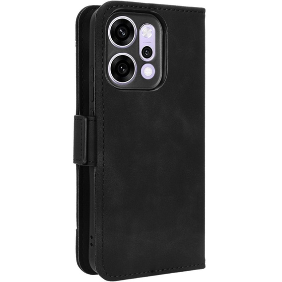 Flap tok Oppo Reno 14, kártya slot, pénztárca, fekete
