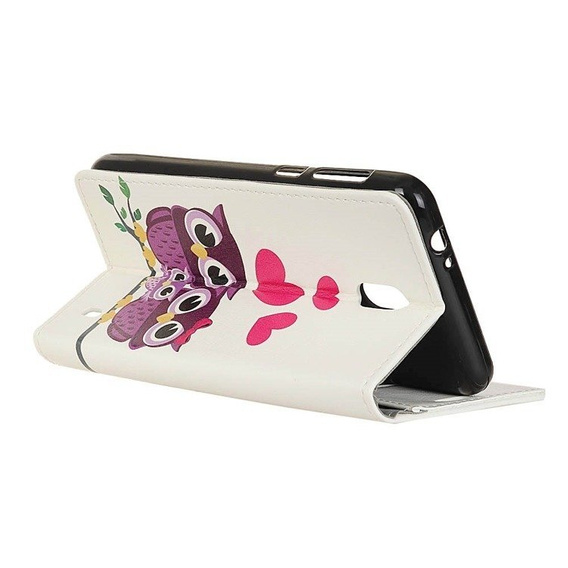 Pattintható tok a Nokia 2, Wallet, Owl Family