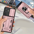 Páncélozott tok a Samsung Galaxy A54 5G, Camera Slide Card Slot, rózsaszín rose gold