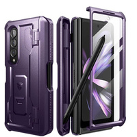 Páncélozott tok a Samsung Galaxy Z Fold 4 5G, Dexnor Full Body S-Pen Slot, lila