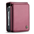 CASEME flip tok Samsung Galaxy Z Flip5 5G, Litchi Wallet, piros