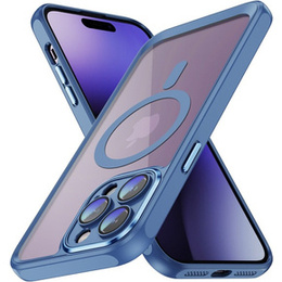 Tok iPhone 15 Pro, ERBORD Impact Guard, MagSafe, kék