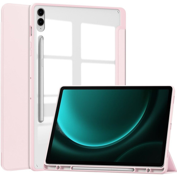 Tok Samsung Galaxy Tab S9 FE+ Plus, Smartcase Hybrid, tolltartó résszel, rózsaszín