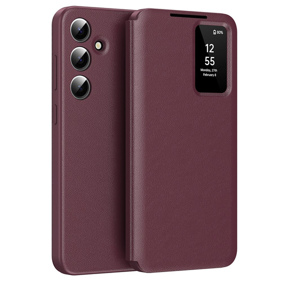 Flip tok Samsung Galaxy A55 5G, Smart View Wallet, piros