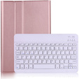 Tok + billentyűzet Samsung Galaxy Tab Tab S7/S8 T870 T875, rózsaszín rose gold