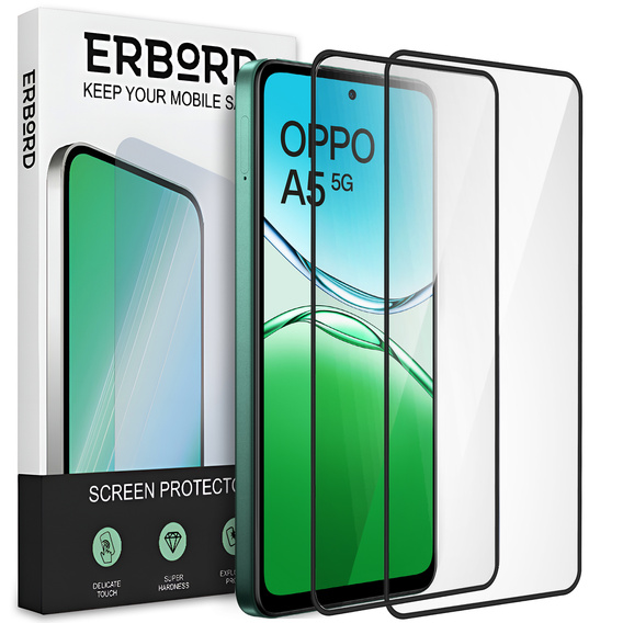 2x edzett üveg a Samsung Galaxy A15 4G / A15 5G / M15, ERBORD 3D teljes képernyő