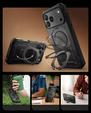 Supcase tok iPhone 17 Pro Max készülékhez, Unicorn Beetle Grip Pro Mag, Fekete