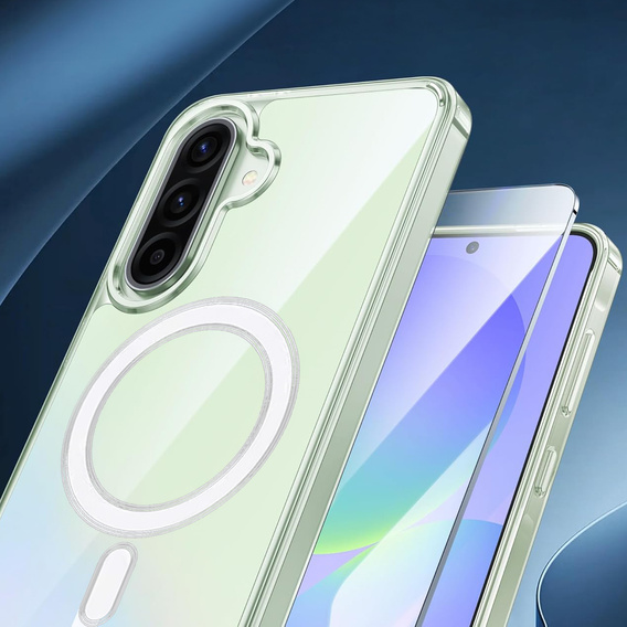 Tok Samsung Galaxy A36, Dropproof MagSafe, átlátszó + 9H edzett üveg
