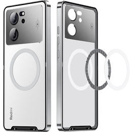 Kameravédő tok Xiaomi 13T / 13T Pro, CamShield MagSafe, átlátszó / ezüst