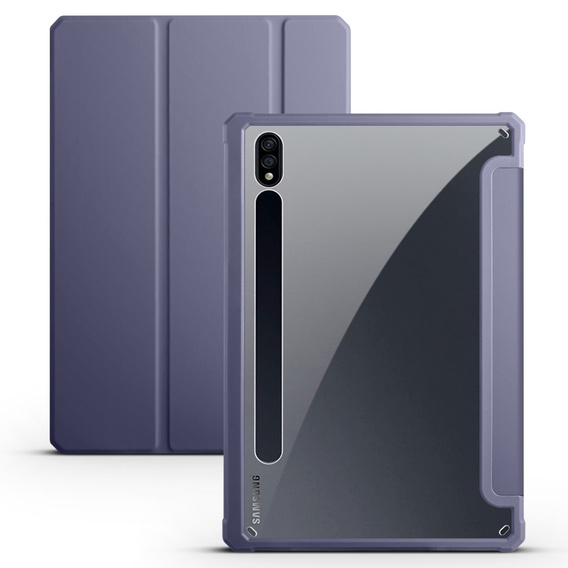 Tok Samsung Galaxy Tab S7 Plus / Tab S7 FE, Smartcase Hybrid, tolltartó résszel, lila