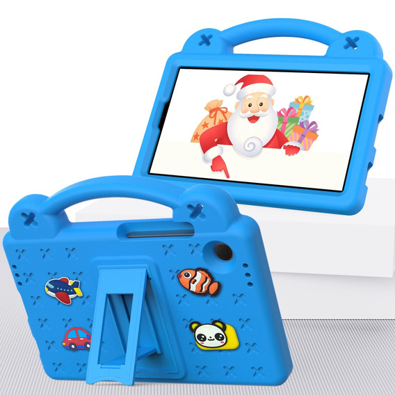 Gyermek tok Samsung Galaxy Tab A9, Cute Patterns, állvánnyal, kék