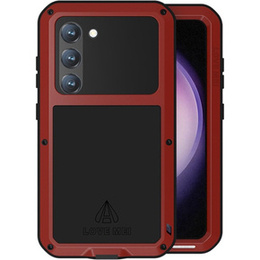 Love Mei Telefontok a Samsung Galaxy S23, armored with glass, piros