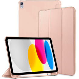 Tok iPad 10.9 2022 10 Gen, Smart Pencil, tolltartóval, rózsaszín