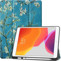 Telefontok a iPad 7/8/9 10.2 2019/2020/2021, Smartcase Pen Slot, cherry blossom