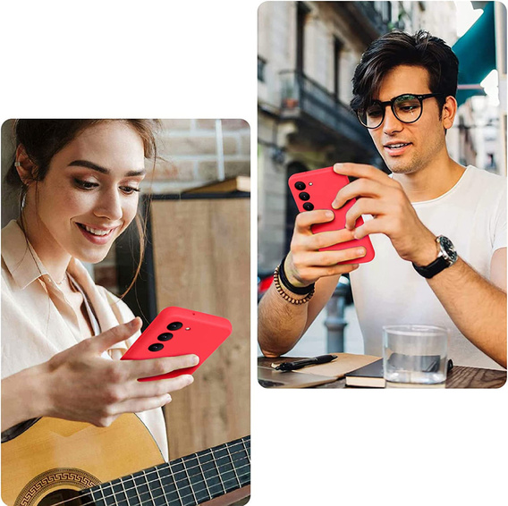 Telefontok a Samsung Galaxy S23 Plus, Silicone Lite, piros