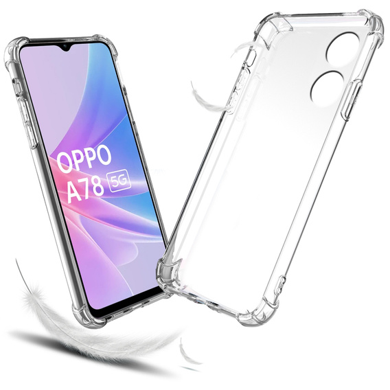 Telefontok a Oppo A78 5G, Dropproof, átlátszó