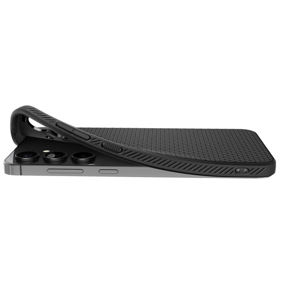 A Spigen tok Samsung Galaxy S24 FE, Liquid Air, fekete + 9H edzett üveghez