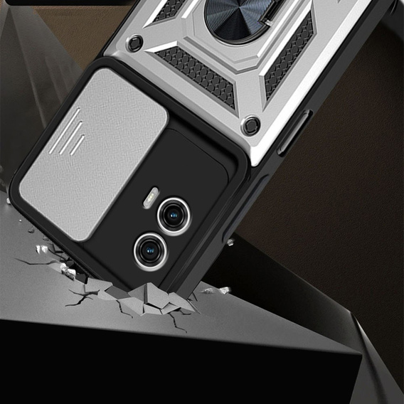 Telefontok a Motorola Moto G53 5G, CamShield Slide, ezüst