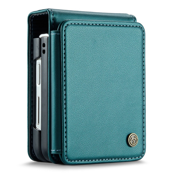 CASEME flip tok Samsung Galaxy Z Flip5 5G, Litchi Wallet, zöld