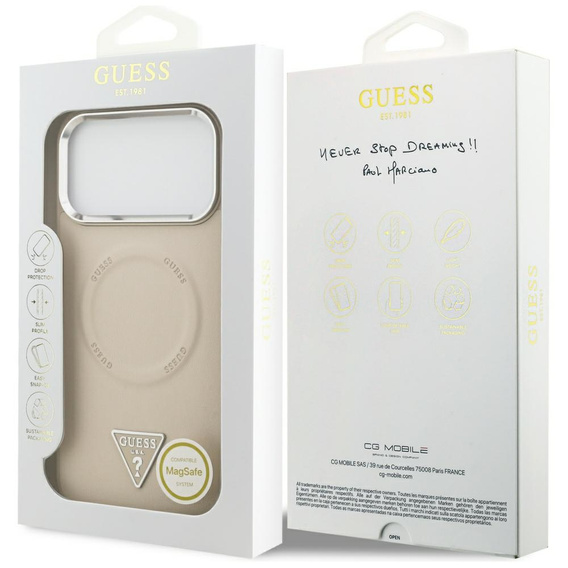 GUESS háromszög logós MagSafe tok iPhone 17 Pro-hoz