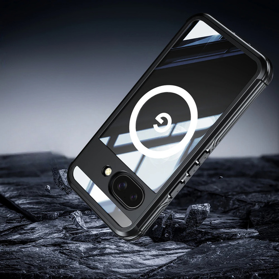 Tok Google Pixel 9A-hoz, Shockproof, üveggel, MagSafe-hoz, fekete