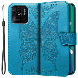 Pattintható tok a Xiaomi Redmi 10C, Butterfly, kék