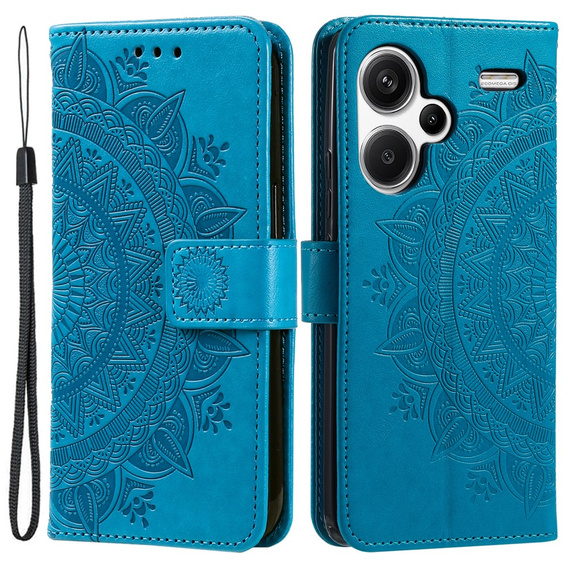 Pattintható tok a Xiaomi Redmi Note 13 Pro+, Mandala, kék